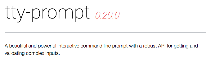 tty-prompt rubygems description